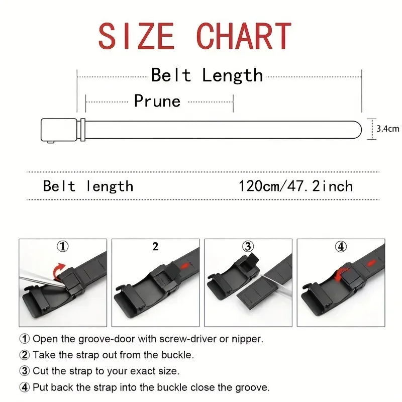 New Automatic Buckle Belt, Canvas Tactical Workwear Casual Outdoor Military Training Pants Belt For Men