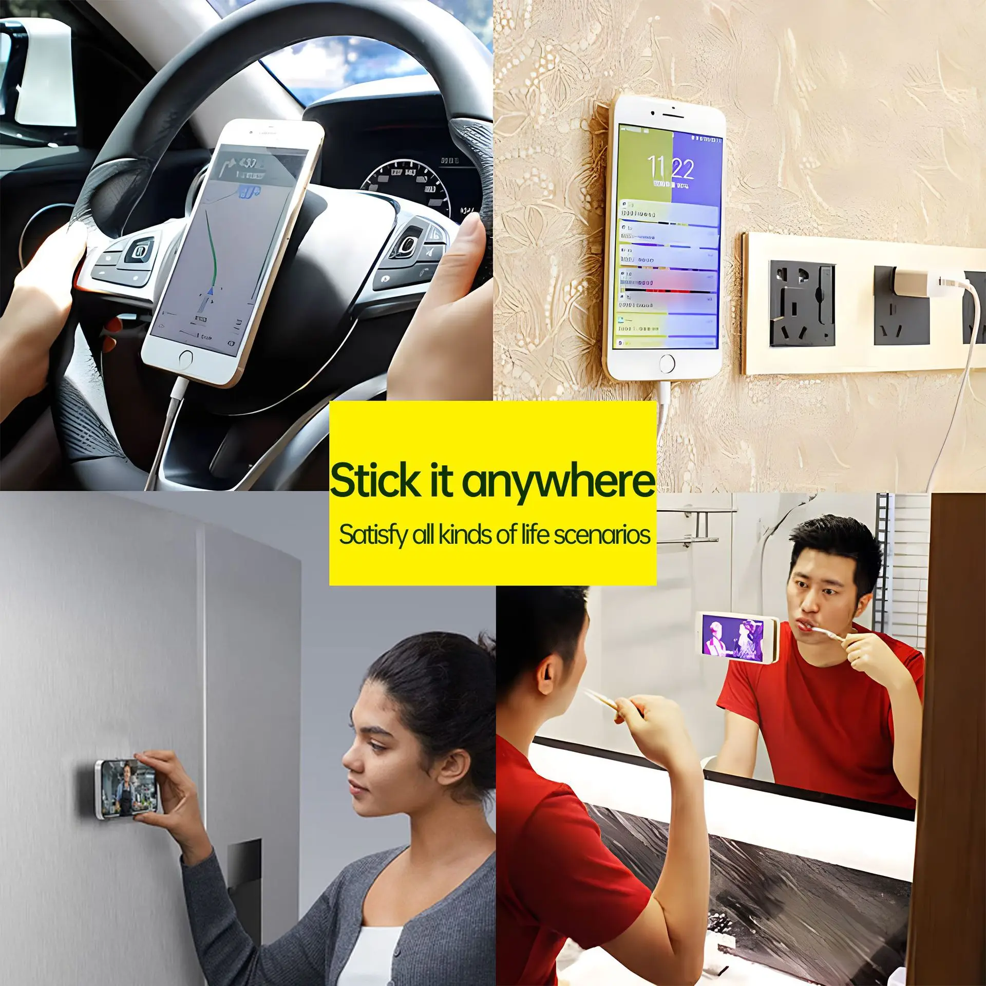 Double Sided Silicone Suction Cup Phone Case Detachable Stand Silicone Rubber Sucker Pad For Selfies And Videos Fixed Pad