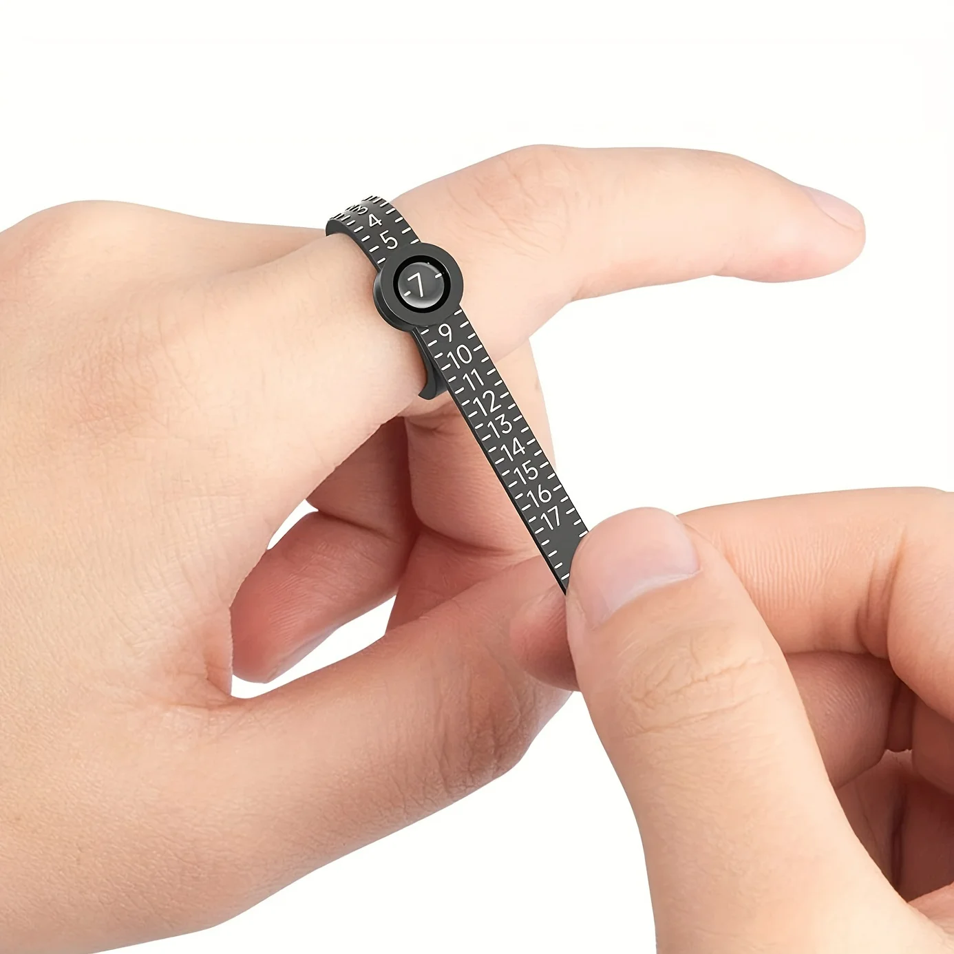 Ring Sizer with Magnifier - US/UK/EU/HK Jewelry Measuring Ruler for Finger Size Ring Size Measuring Tool
