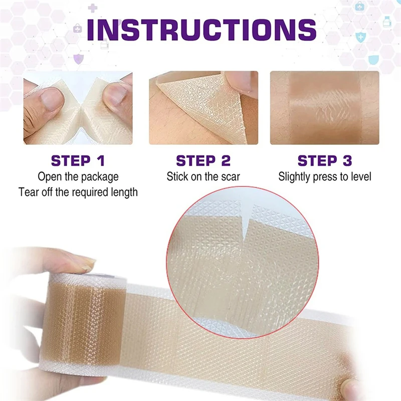 Waterproof & Reusable Silicone Scar Tape – Breathable, Skin-Friendly Adhesive for Ear Protection & Discreet Coverage