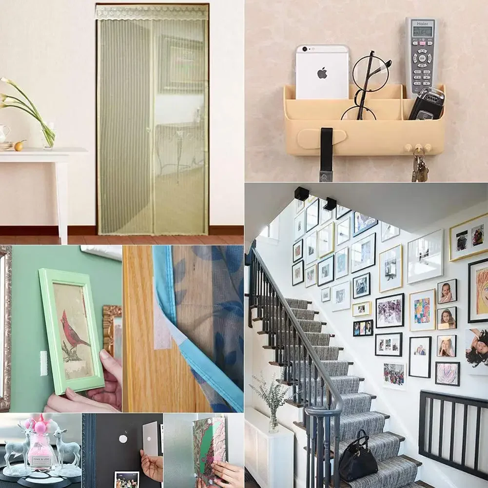 1-10M Self Adhesive Hook and Loop Tape Fastener House Diy Magic Tap Auto Double Sided Roll Strong Glue Home Strap Strips Double
