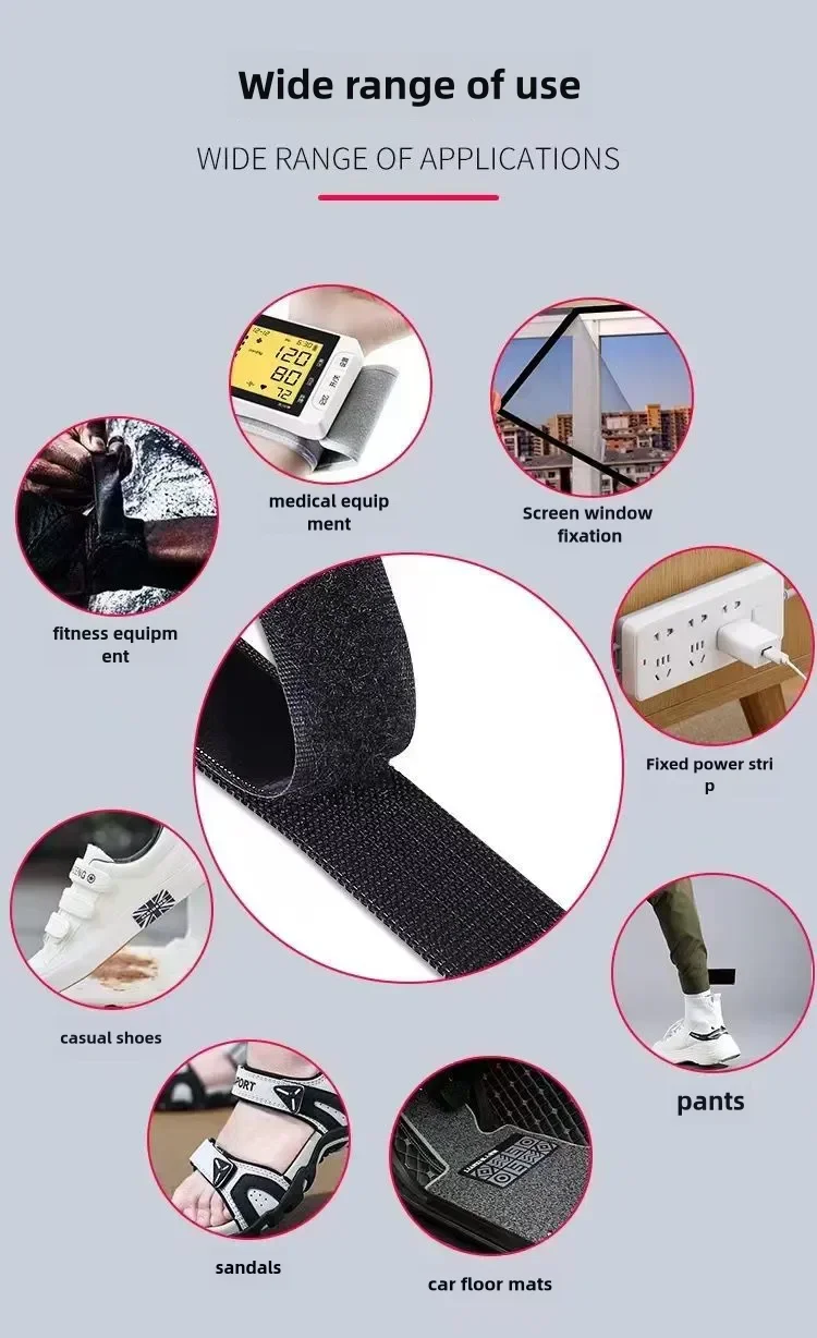 1-10M Self Adhesive Hook and Loop Tape Fastener House Diy Magic Tap Auto Double Sided Roll Strong Glue Home Strap Strips Double