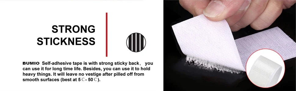 1-10M Self Adhesive Hook and Loop Tape Fastener House Diy Magic Tap Auto Double Sided Roll Strong Glue Home Strap Strips Double