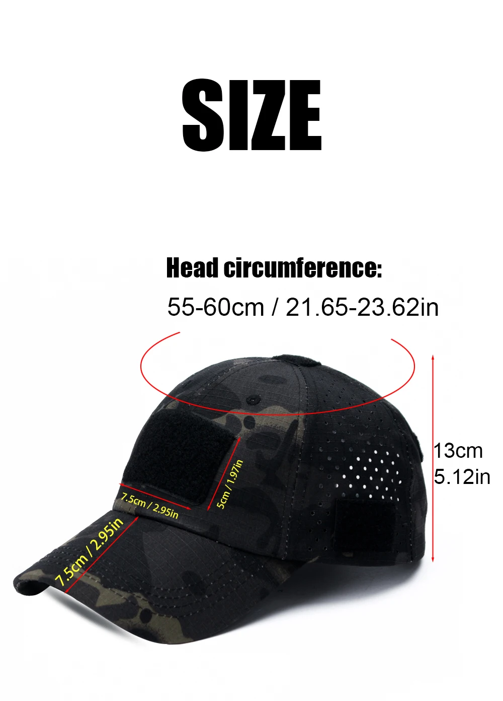1/2pcs New Men Camouflage Baseball Cap Breathable Sunscreen Hat Outdoor Sports Hunting Hiking Camping Beach Fishing Sun Hat