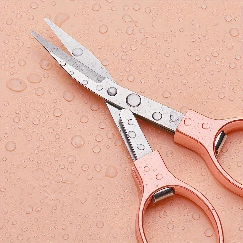 1Pcs Versatile Stainless Steel Folding Scissors - Retractable, Durable, and Portable for Travel,Outdoor & Daily Needs