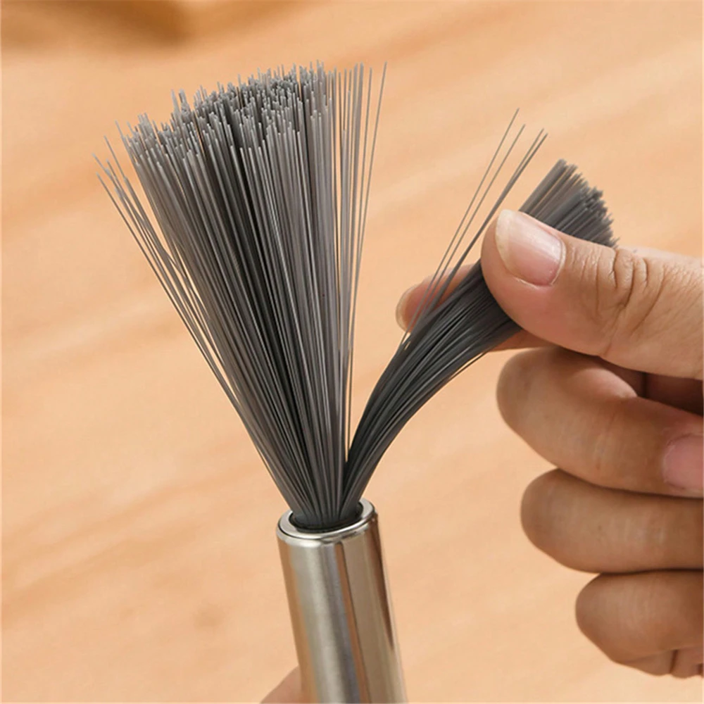 2pcs Multi-Functional Cleaning Brush Steel Handle Household Cleaning Brush Home Cleaning Helper