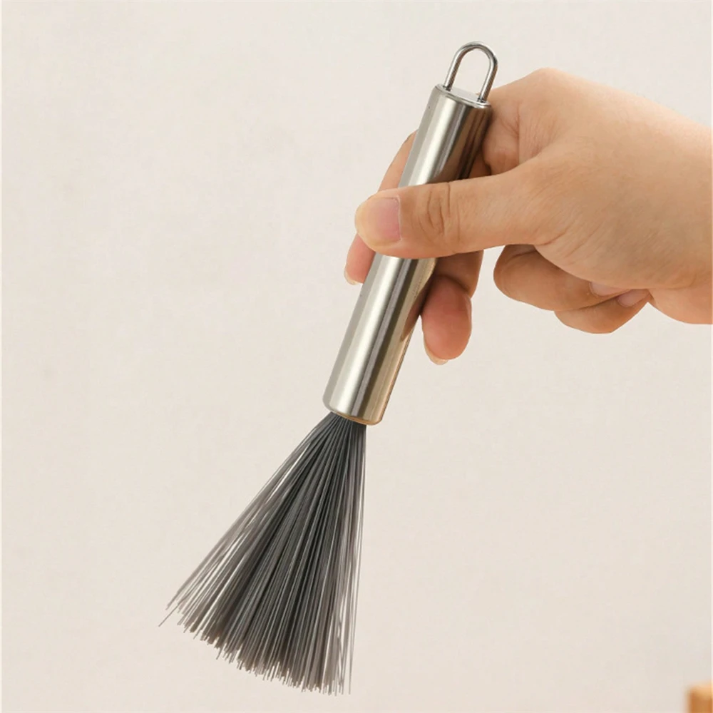 2pcs Multi-Functional Cleaning Brush Steel Handle Household Cleaning Brush Home Cleaning Helper