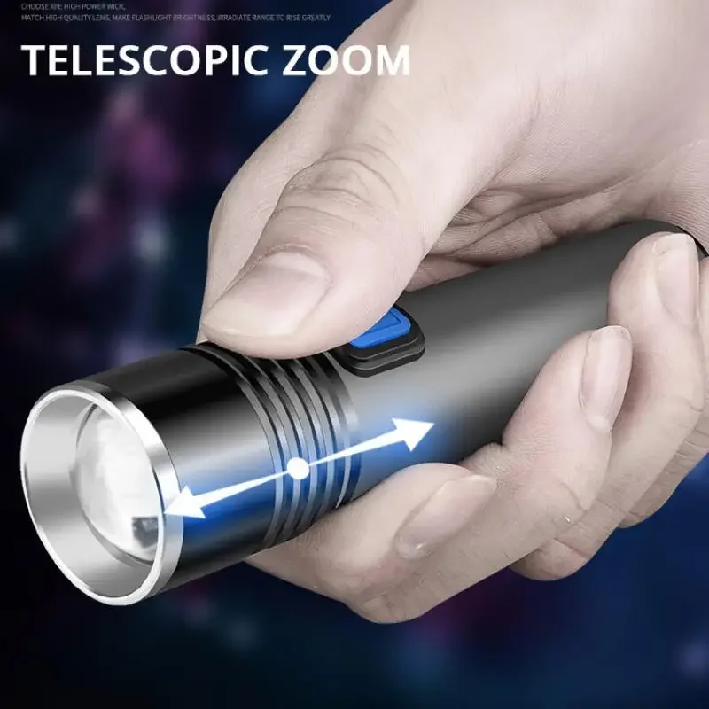 395nm UV Flashlight Blacklight USB Rechargeable Zoomable UV Light Ultraviolet Flashlight for Pet Urine Detector Resin Curing