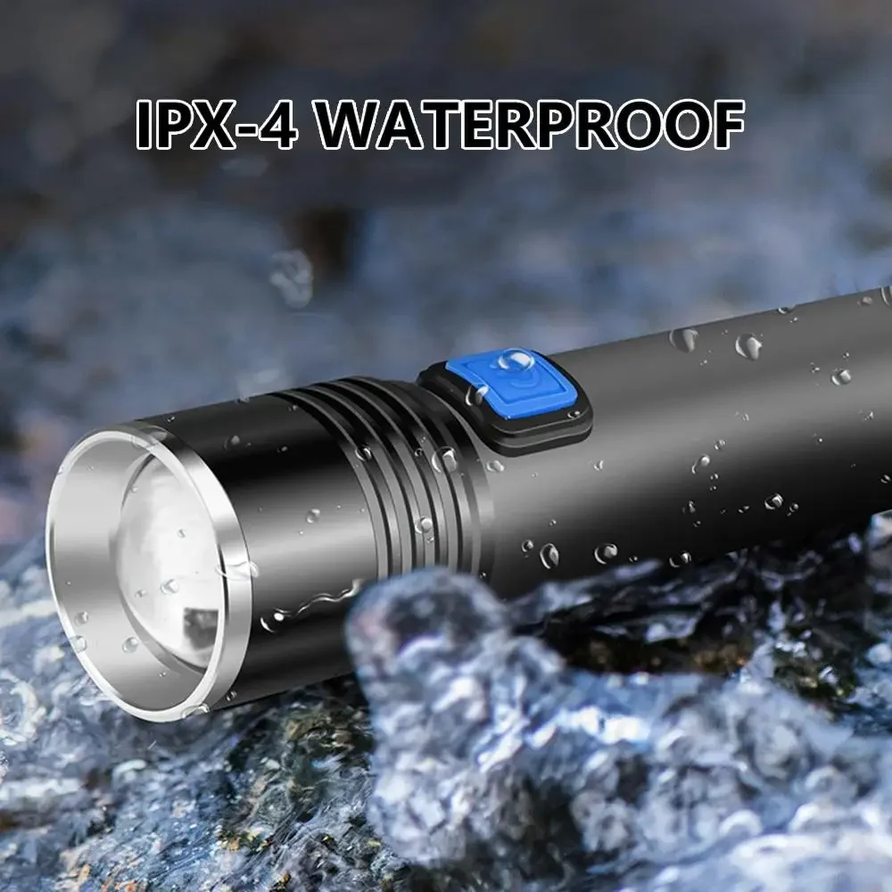 395nm UV Flashlight Blacklight USB Rechargeable Zoomable UV Light Ultraviolet Flashlight for Pet Urine Detector Resin Curing