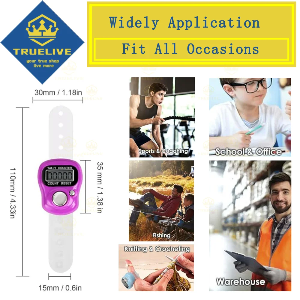 5/3/1PCS Mini Electronic Finger Counter Hand Tally Clicker Counter Ring Digital Counters Knitting Row Counter Stroke Contador