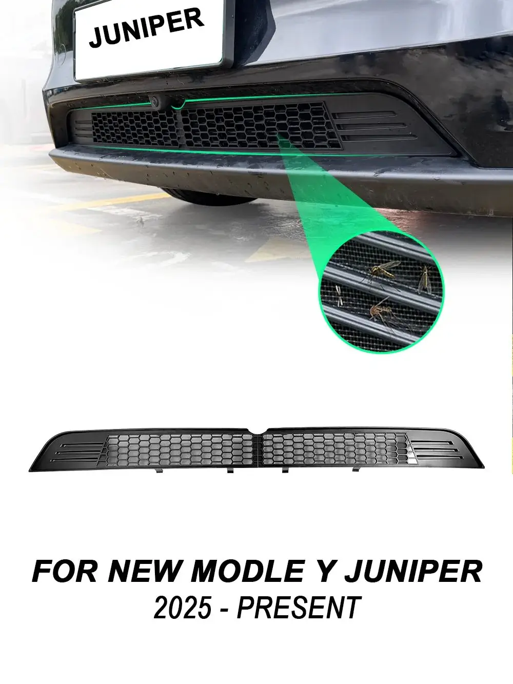 TEKSY For Tesla New Model Y YL 2026 Juniper Lower Bumper Anti Insect Net Anti Dust Proof Inner Vent Grille Cover Insect-proof