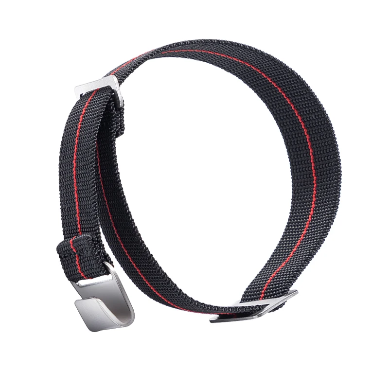 60s French Troops Parachute Bag Elastic Watch Strap 18 20mm 22mm Nylon Watchbands Man's Universal Ballistic Fabric Wristband