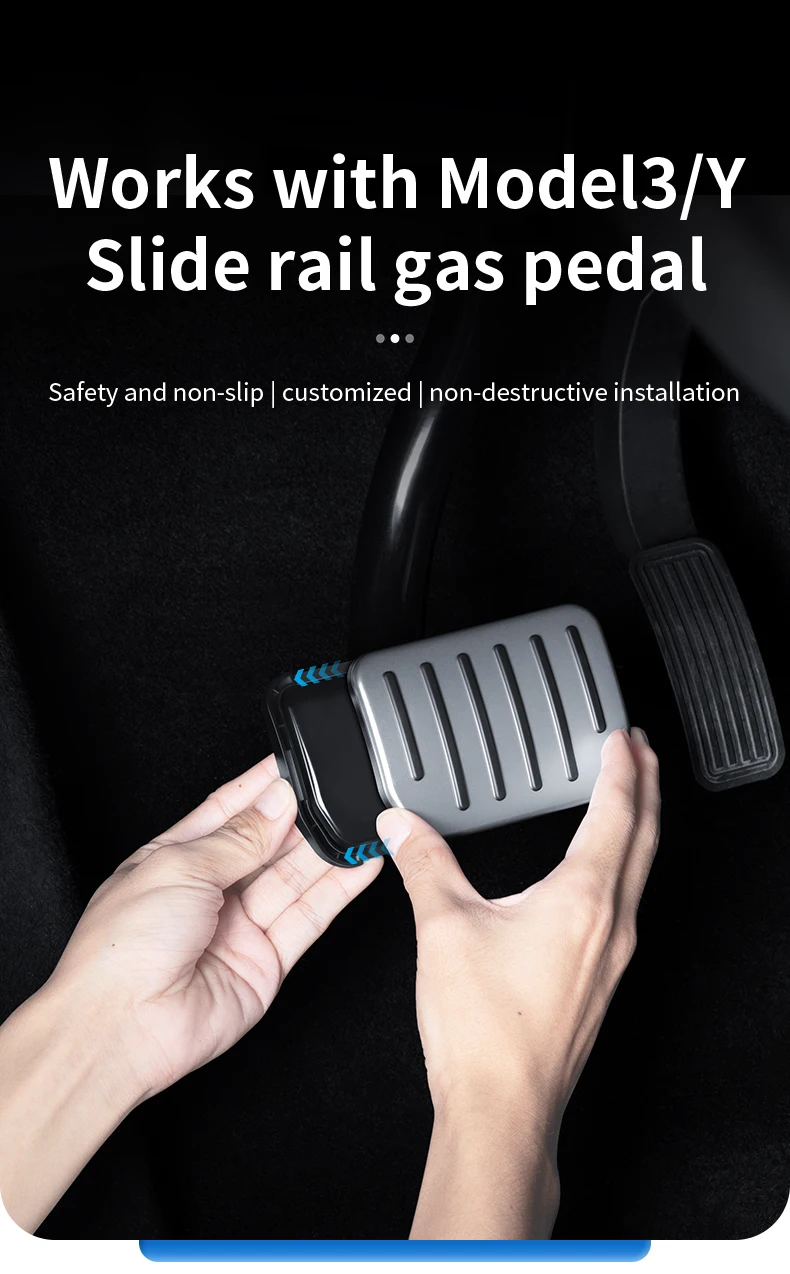 TESY For Tesla All Model YL Y Juniper Launch Model 3 Highland Accelerator Brake Pedal Anti Slip Foot Rest Cover