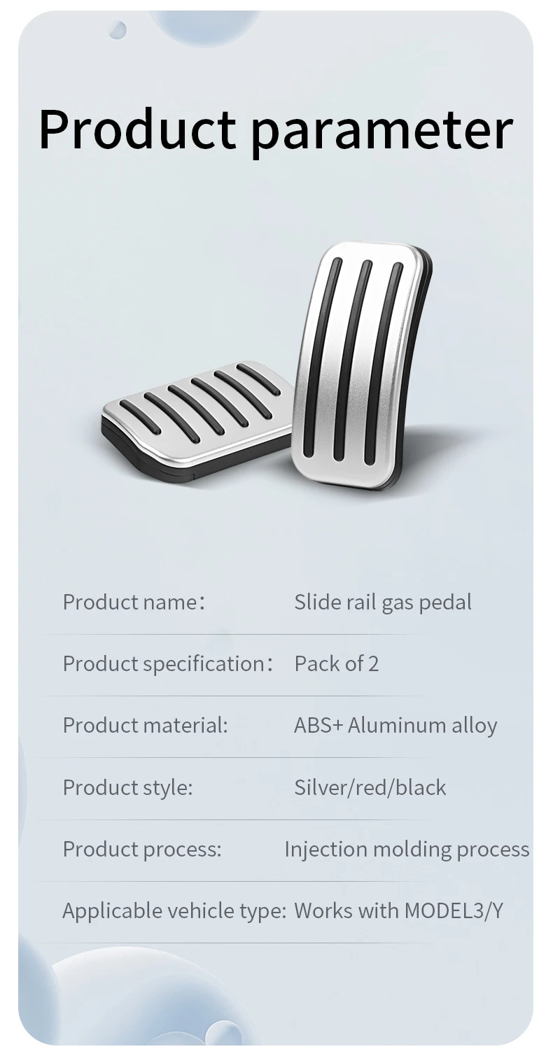 TESY For Tesla All Model YL Y Juniper Launch Model 3 Highland Accelerator Brake Pedal Anti Slip Foot Rest Cover