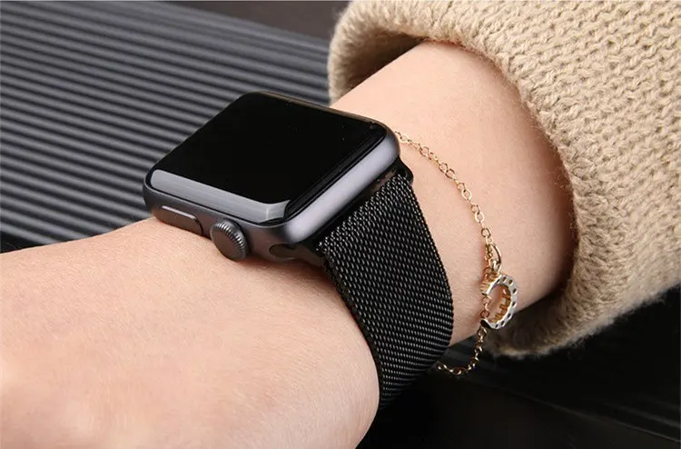 Milanese Loop Band For Apple Watch Strap 46mm 44mm 45mm 40mm 42mm 41mm 49mm Bracelet iWatch Series 12 11 10 9 SE Ultra 4 3 49mm
