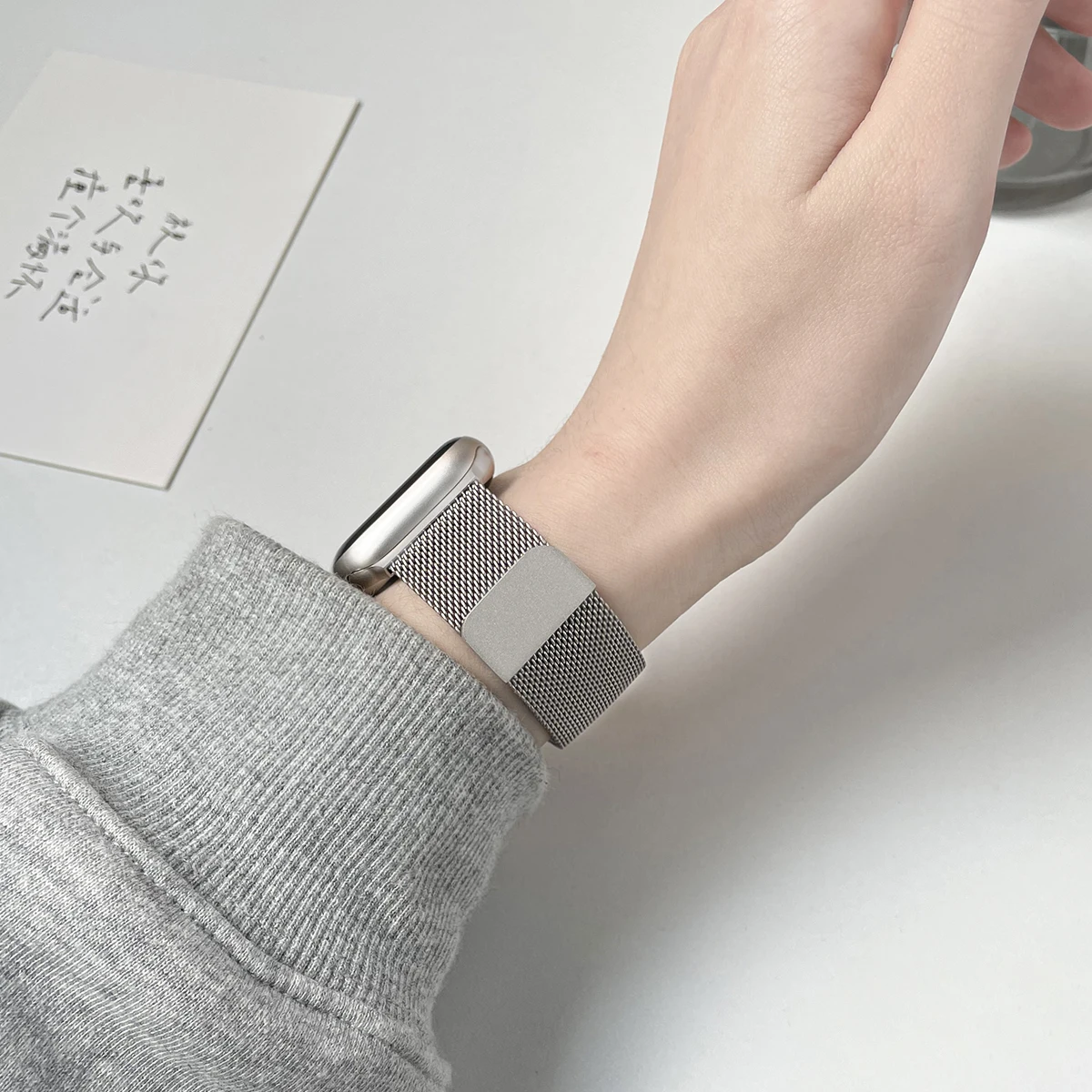 Milanese Loop Band For Apple Watch Strap 46mm 44mm 45mm 40mm 42mm 41mm 49mm Bracelet iWatch Series 12 11 10 9 SE Ultra 4 3 49mm