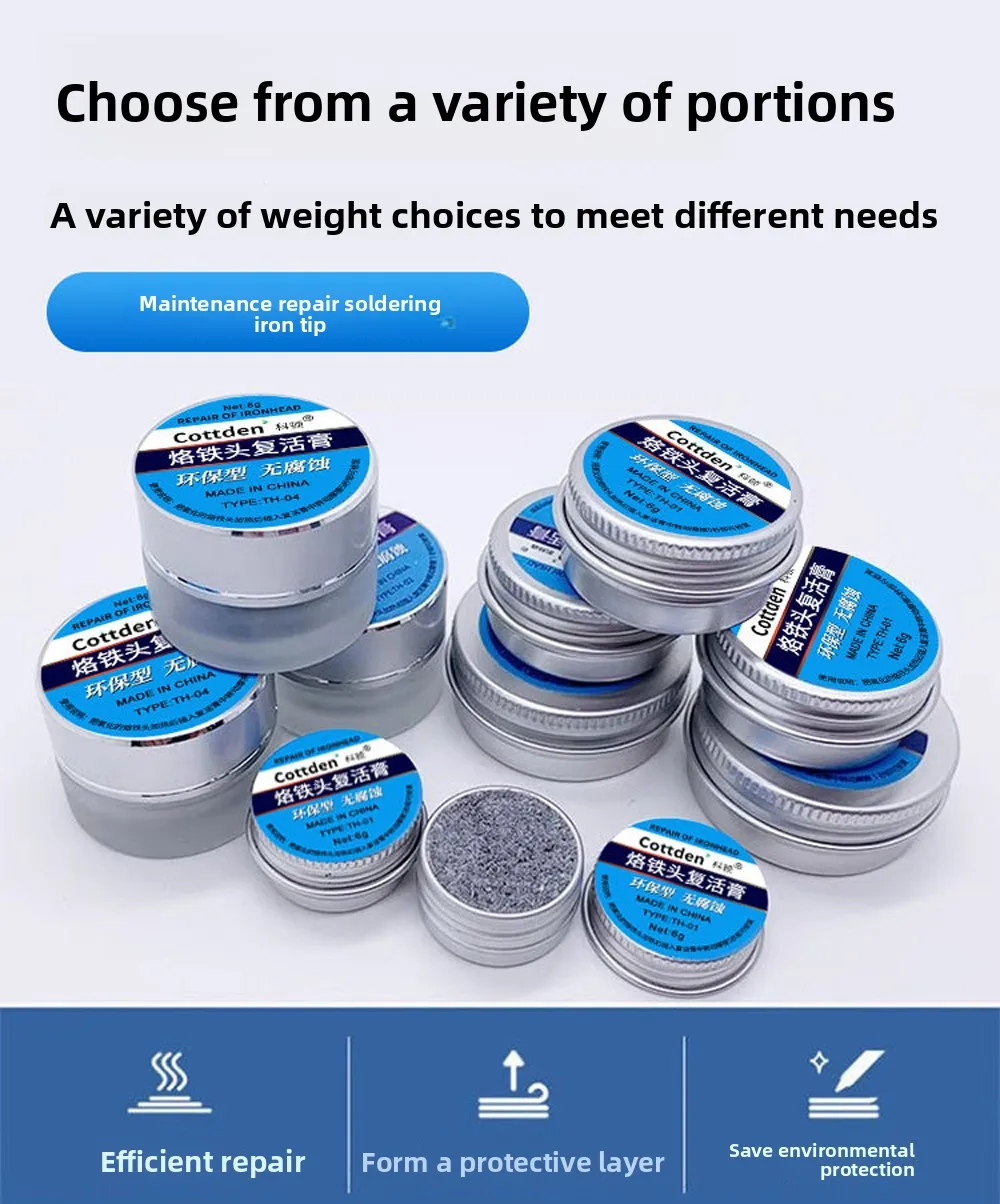 Soldering Tip Tinner Cleaner, Lead Free Oxidation Cleaning Paste, Refresher Tip Tinner Flux, Soldering Tip Cleaning