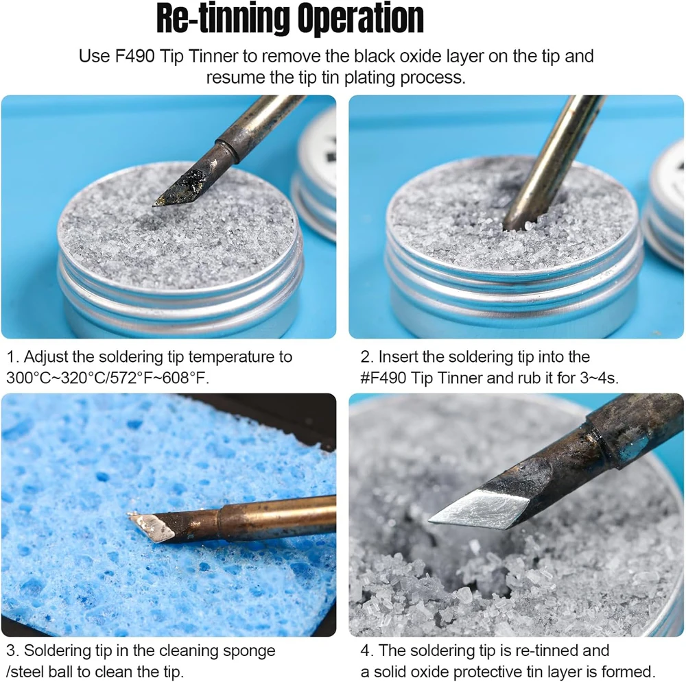 Soldering Tip Tinner Cleaner, Lead Free Oxidation Cleaning Paste, Refresher Tip Tinner Flux, Soldering Tip Cleaning