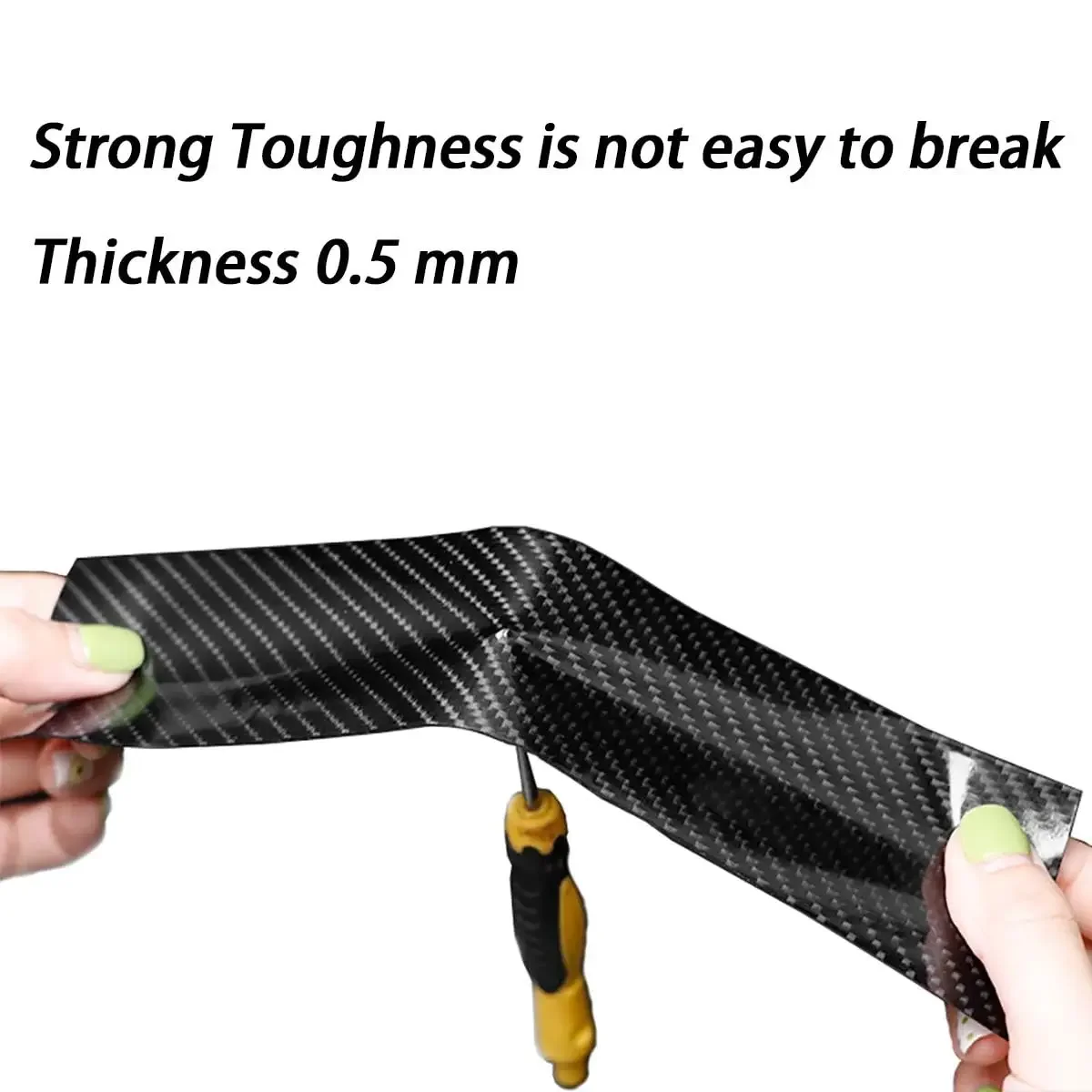 1-10m Nano Carbon Fiber Car 3D Tape Sticker Wrap Door Mirror Paste Protector Strip DIY Protection Film Waterproof Adhesive Vinyl