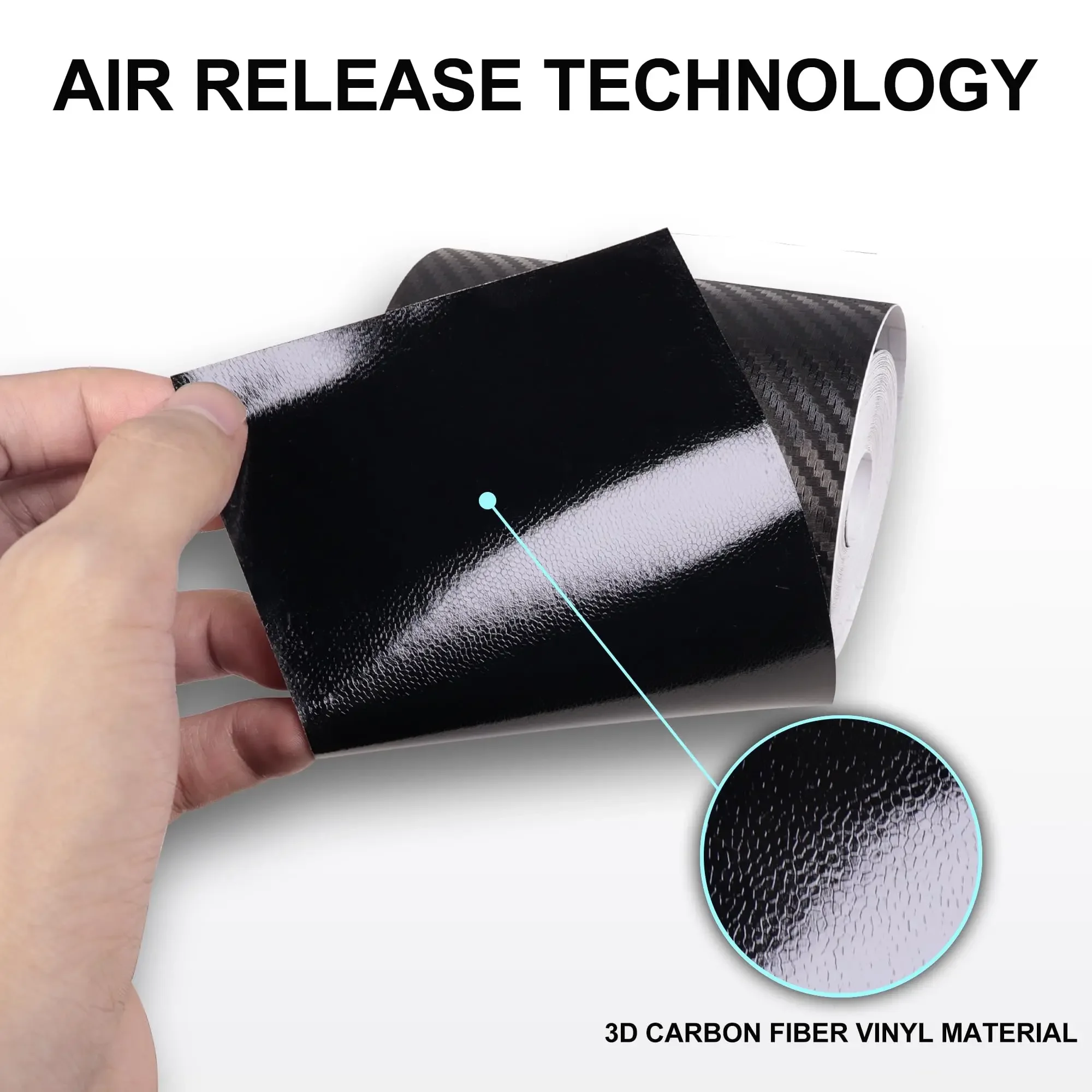1-10m Nano Carbon Fiber Car 3D Tape Sticker Wrap Door Mirror Paste Protector Strip DIY Protection Film Waterproof Adhesive Vinyl