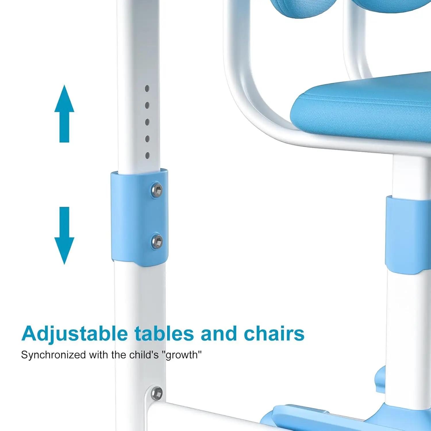 Small Desk, Kids Study Desk Chair Set, Height Adjustable Children School Study Table Chair Set with Sitting Corrector, Ergonomic