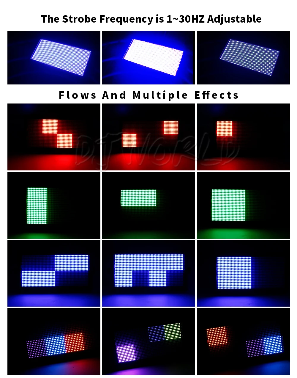 6PCS SHEHDS LED 200W RGB Marquee Strobe Light Blinder Effects For DJ Wedding Nightclub Party