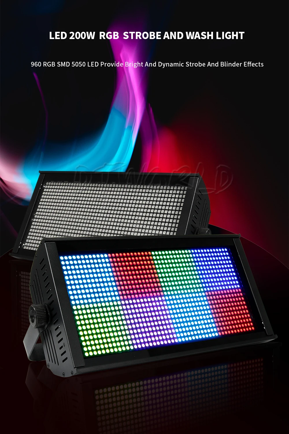 6PCS SHEHDS LED 200W RGB Marquee Strobe Light Blinder Effects For DJ Wedding Nightclub Party