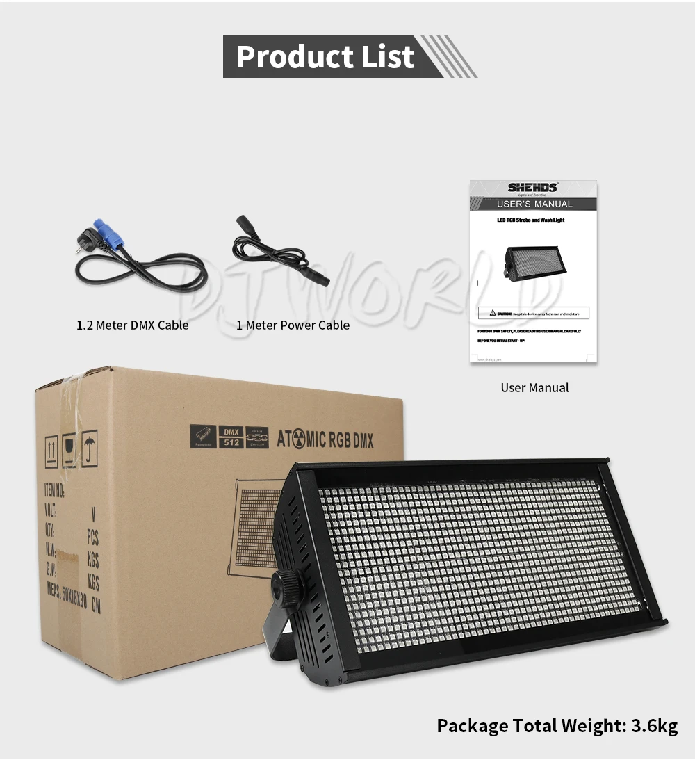 6PCS SHEHDS LED 200W RGB Marquee Strobe Light Blinder Effects For DJ Wedding Nightclub Party