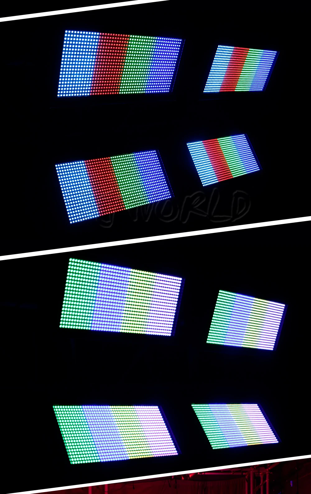 6PCS SHEHDS LED 200W RGB Marquee Strobe Light Blinder Effects For DJ Wedding Nightclub Party