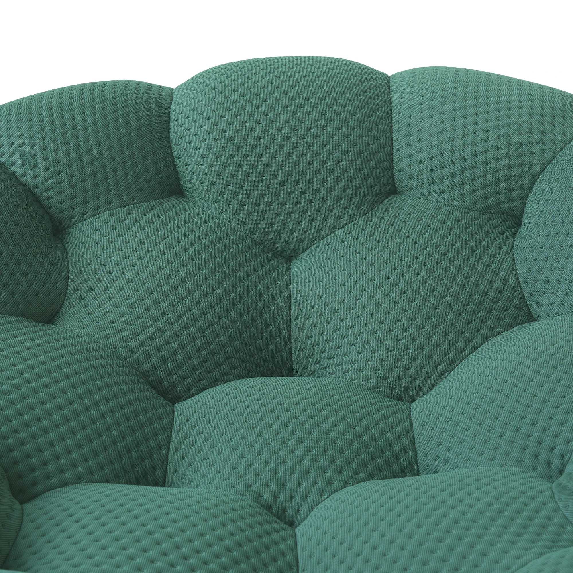 Sdorens 78'' Modern Curved Boneless Sofa Comfy 3D Knitted Fabric Loveseat Couch Football-Shaped Lazy Floor Sofas for Living Room