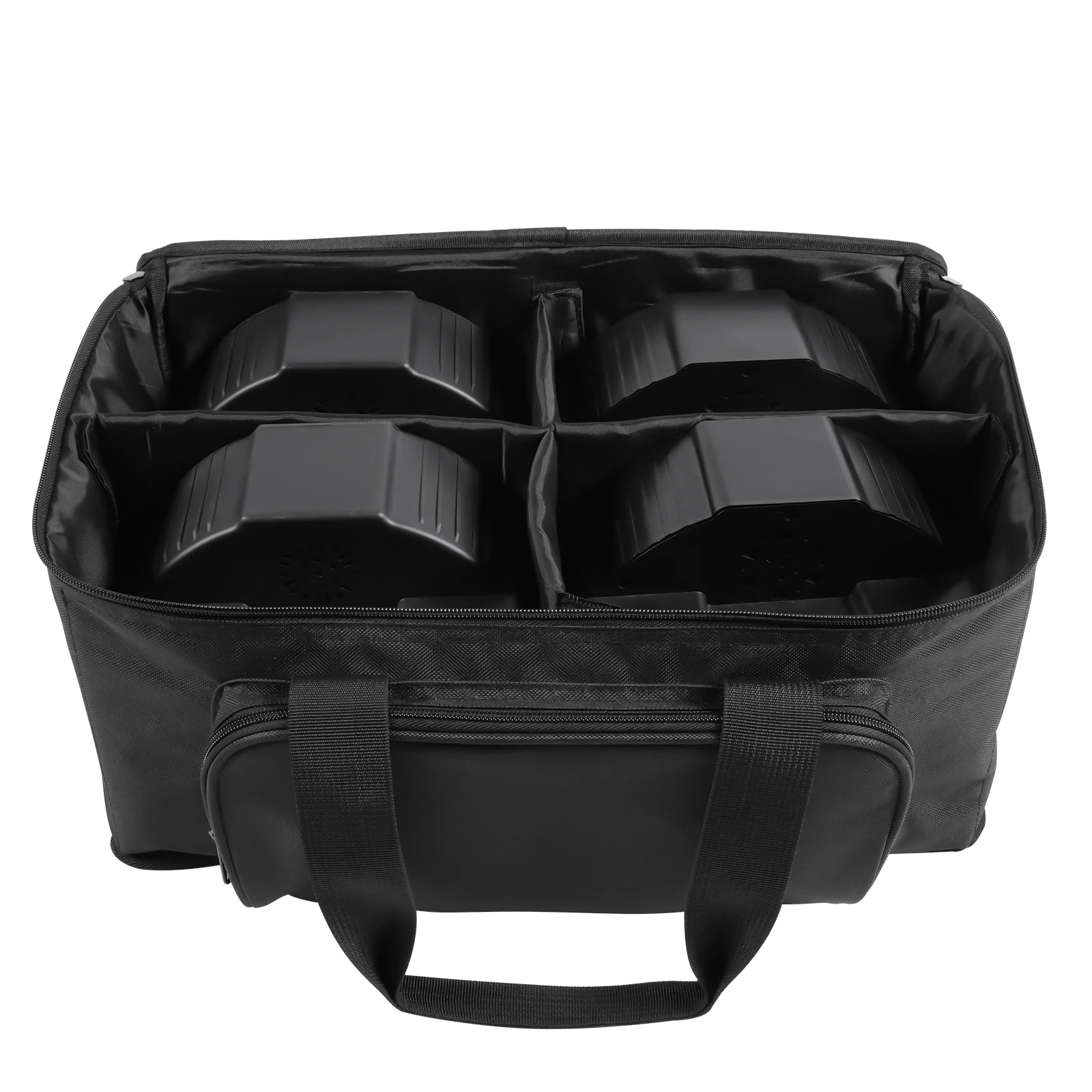 Datewink Par Light Bag 600D Waterproof PVC+210D Lining Storage Bag For 4Pcs 18*18*10CM Par Light Stage Lights Bag With Partition