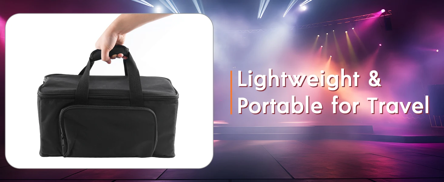 Datewink Par Light Bag 600D Waterproof PVC+210D Lining Storage Bag For 4Pcs 18*18*10CM Par Light Stage Lights Bag With Partition