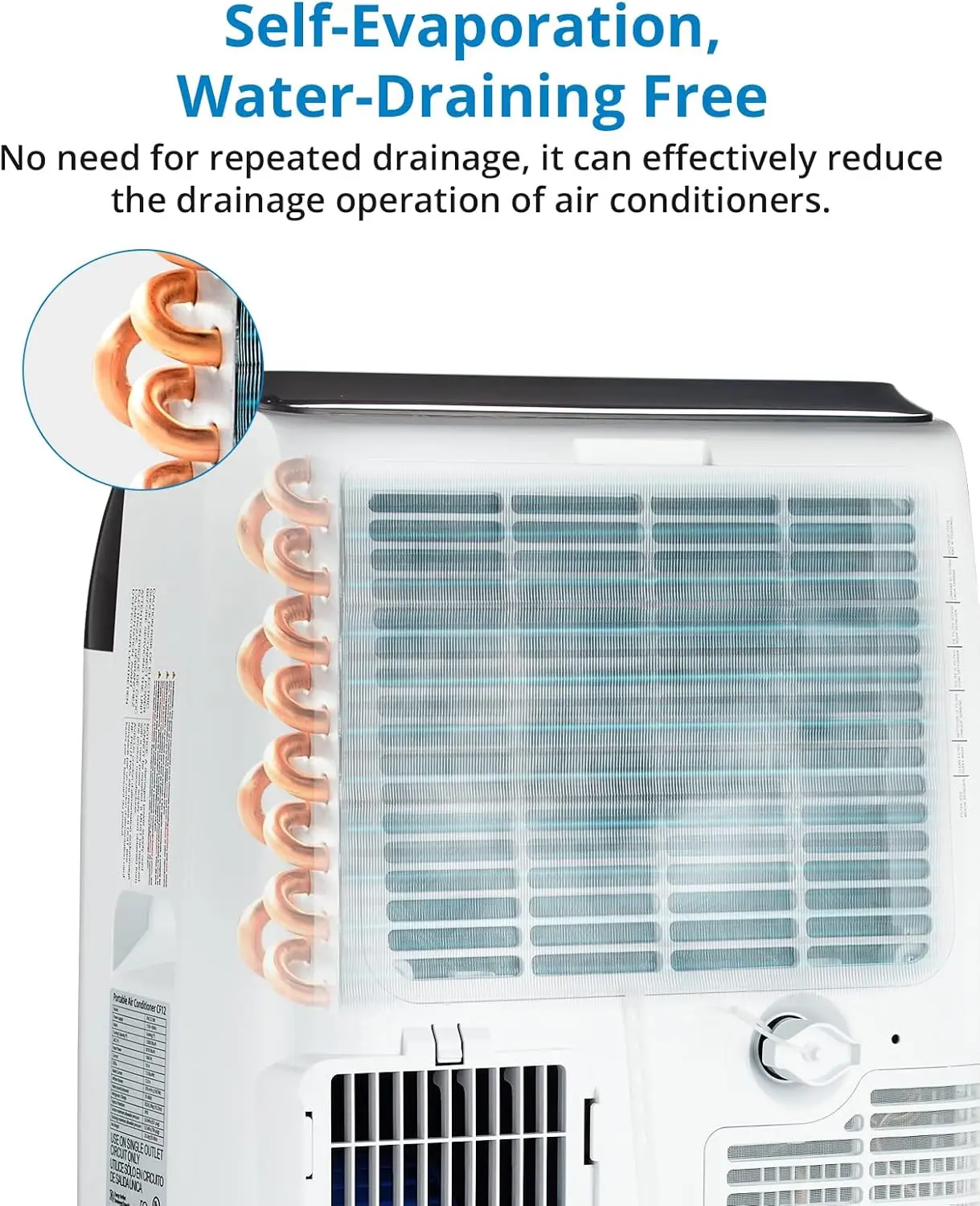 14000 BTU Portable Air Conditioners, 3-In-1 Free Standing Cooling AC Unit With Fan, Dehumidifier, Remote Control, Sleep Mode