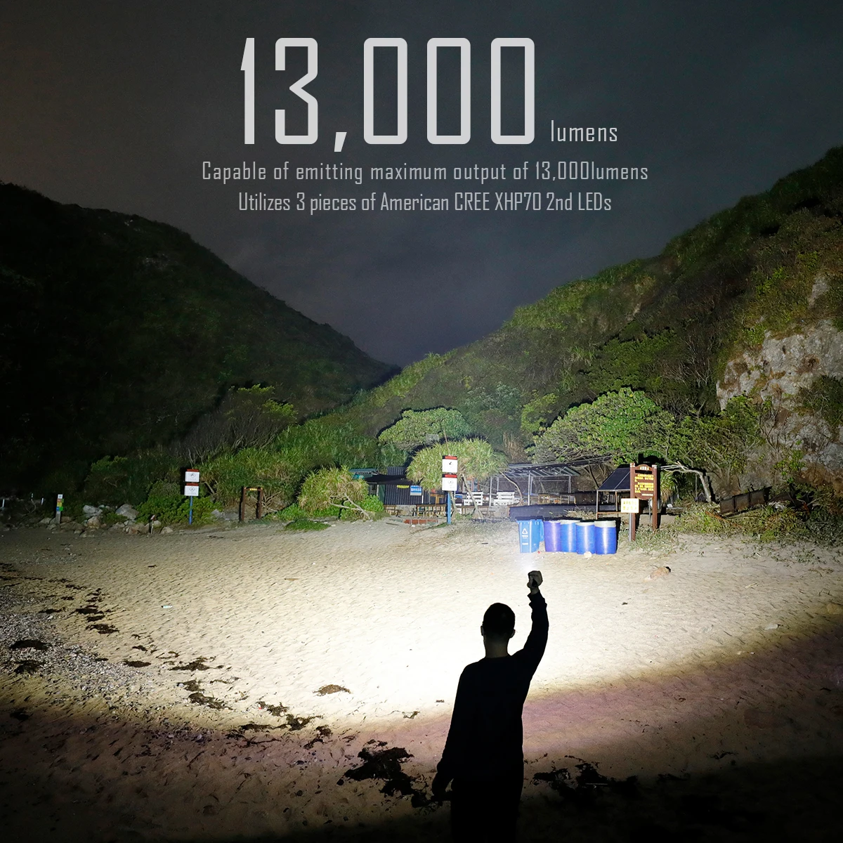 IMALENT MS03 EDC Flashlight 13000 Lumens Rechargeable Handheld Torch for Adventure Mountain Climbing Outdoor Exploration