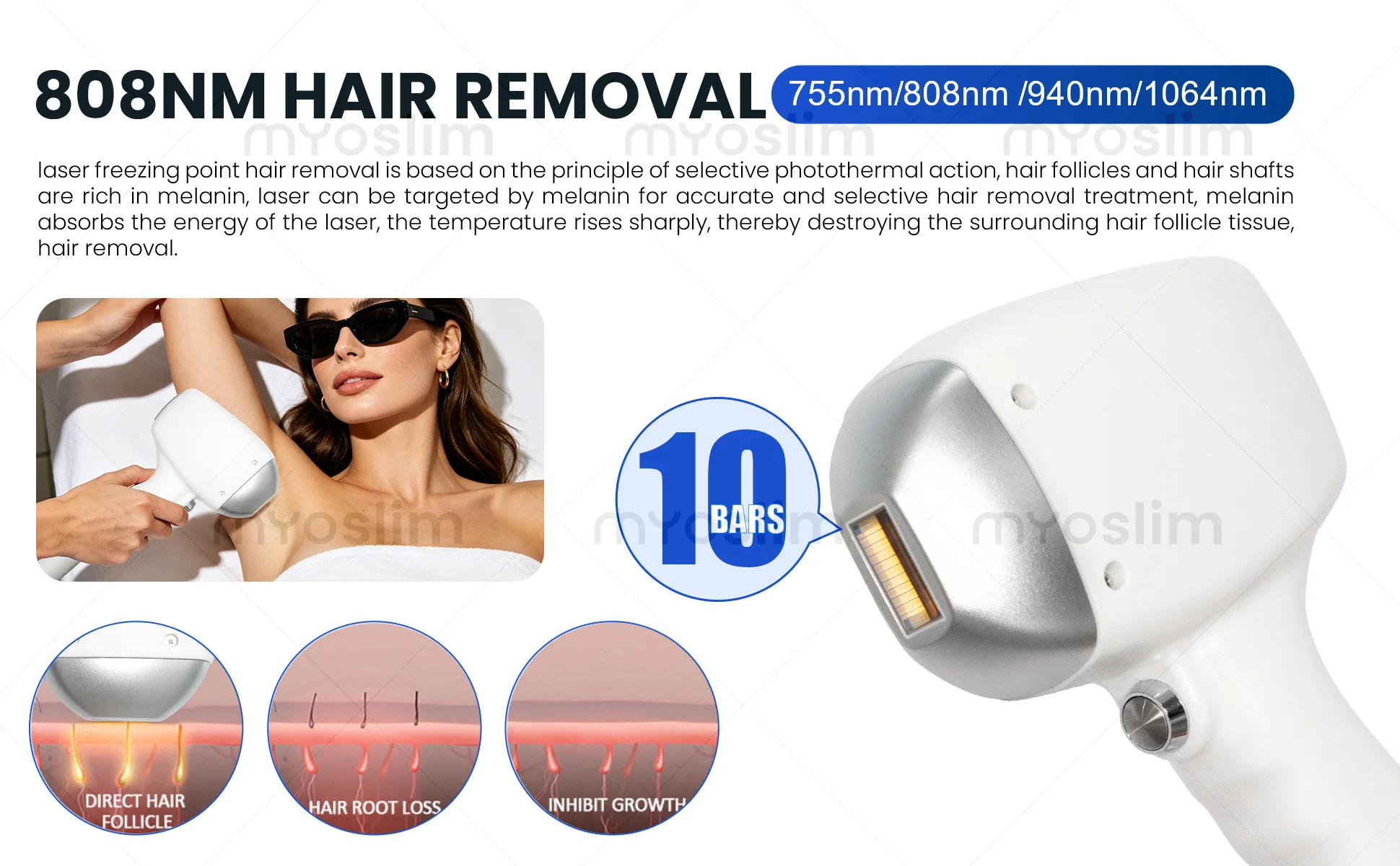 5000W Diode 4 In 1 Opt Ipl Hair Removal Machine 4 Wavelengt Newest Picosecond Nd Yag Tattoo Removal Carbon Peeling RF