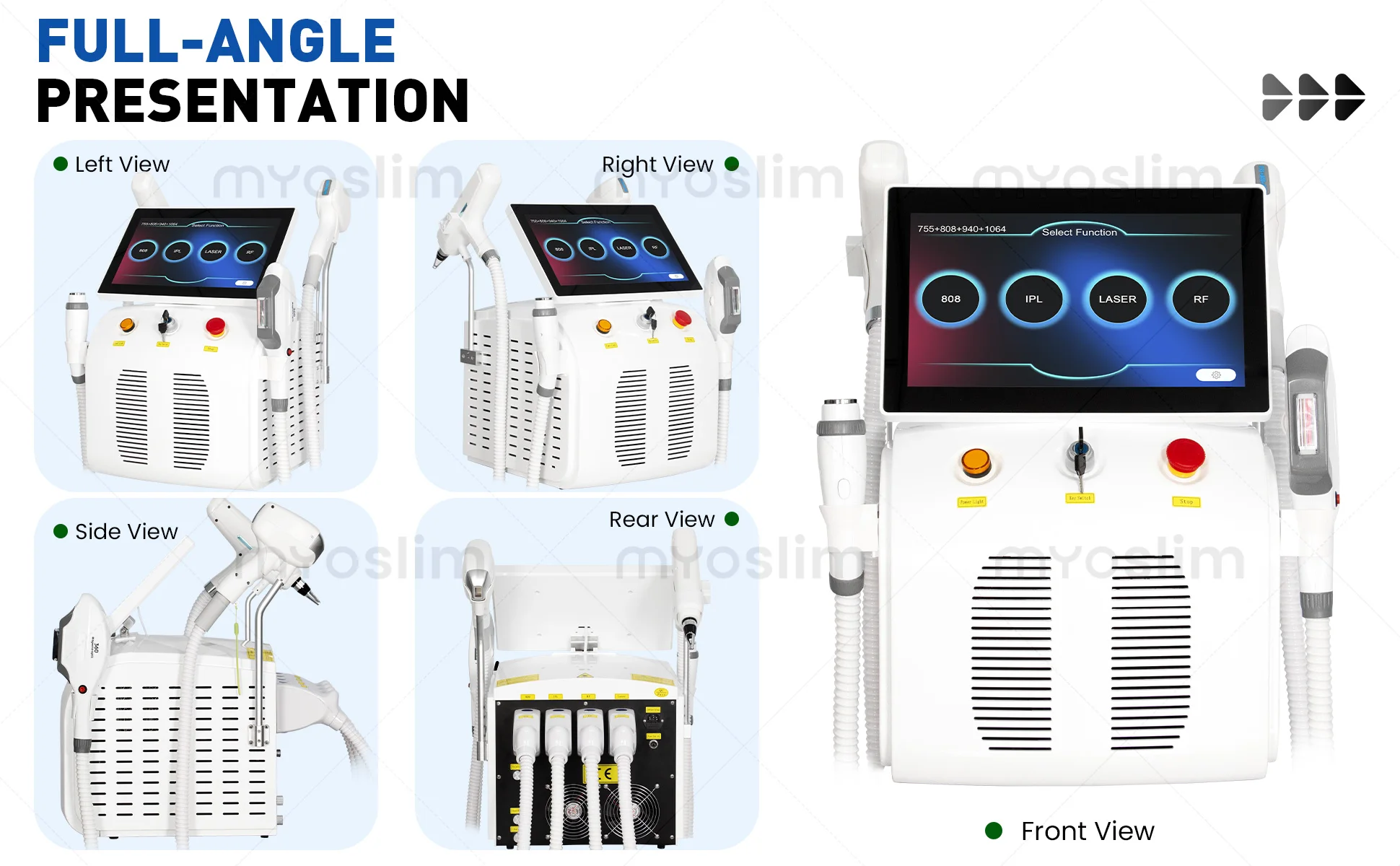 5000W Diode 4 In 1 Opt Ipl Hair Removal Machine 4 Wavelengt Newest Picosecond Nd Yag Tattoo Removal Carbon Peeling RF