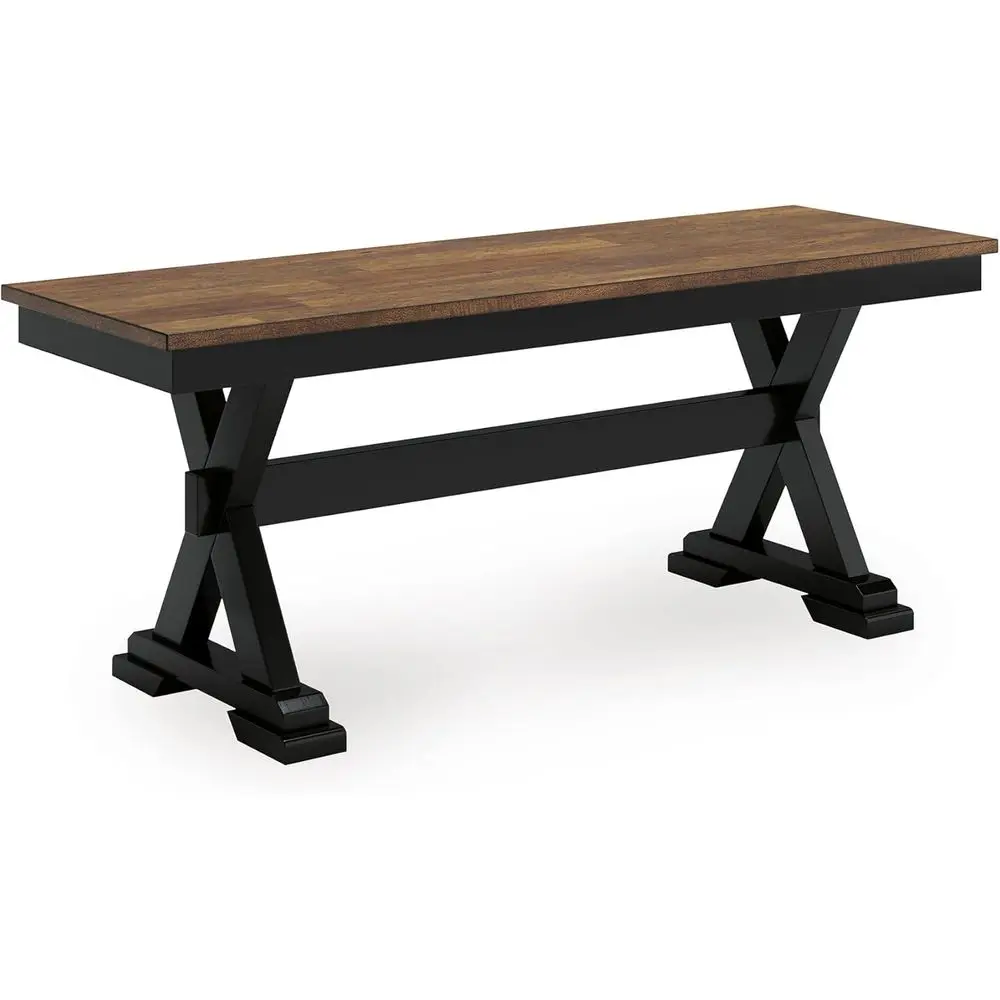 Signature Design by Ashley Wildenauer armhouse 50" Dining Bench, k Brown & Black