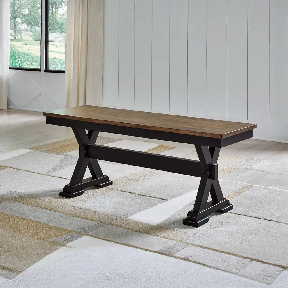 Signature Design by Ashley Wildenauer armhouse 50" Dining Bench, k Brown & Black