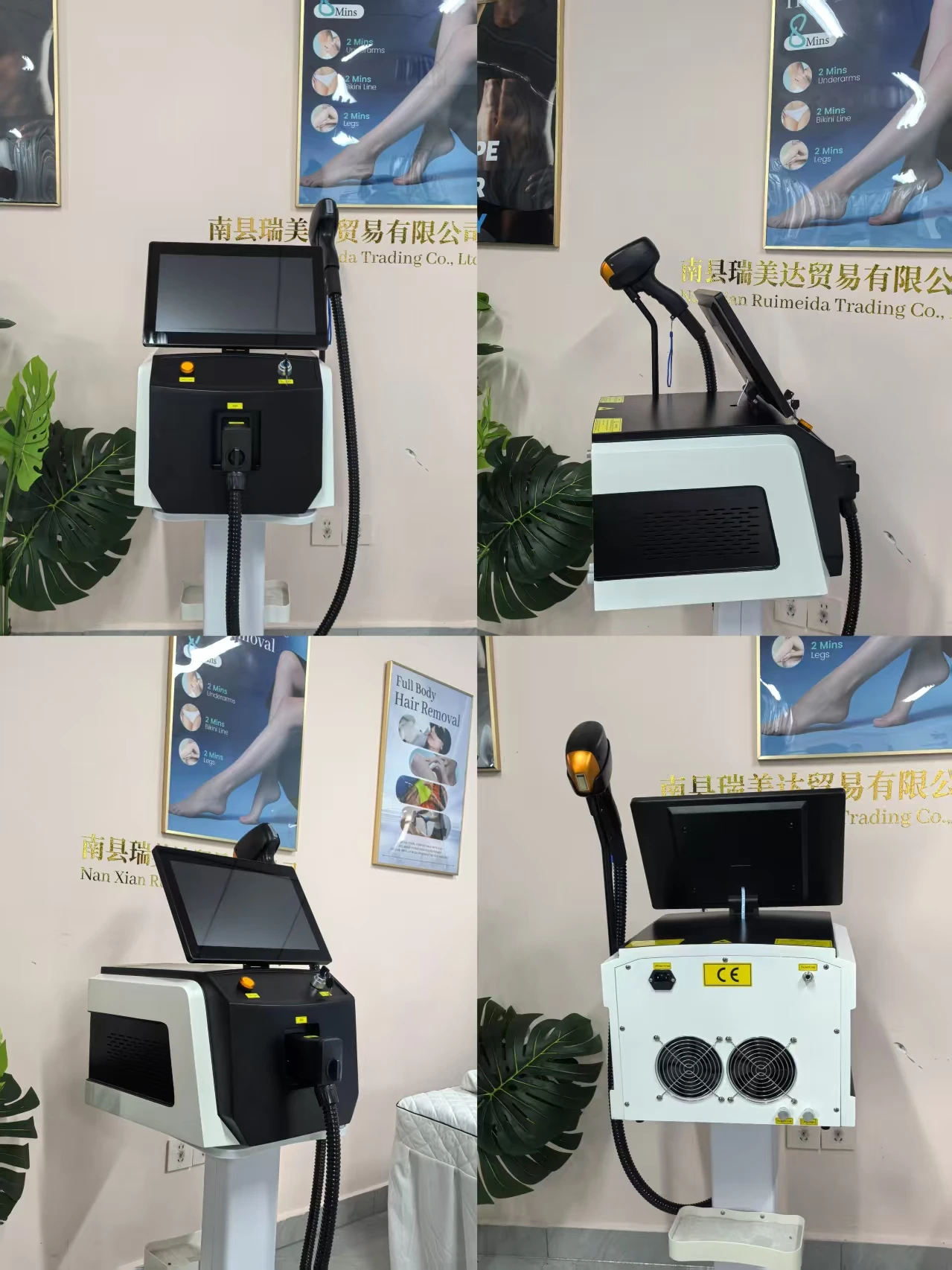 Professional FAC Fast Axis Collimation 10Bars 4 Wavelength Diode Laser Hair Removal Machine 755 808 940 1064nm Permanent Hair Re