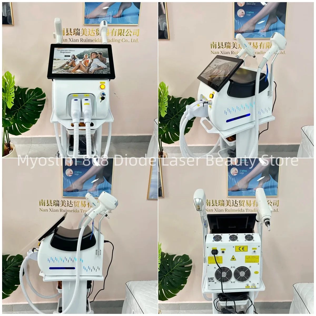 Portable 2 In 1 Diode Lase Picosecond Lase FAC 4 Wavelength 755 808 940 1064nm Hair Removal Tattoo Removal Equipment