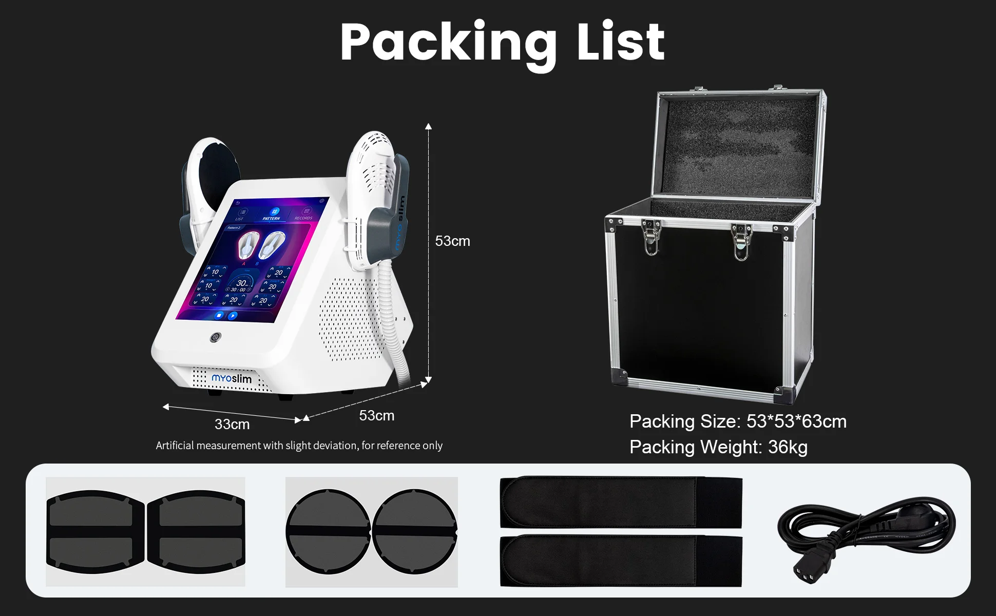 MYOslim EMS Body Slimming Sculpt Muscle Stimulate Fat Removel Machine 6500W Weight Lose Portable Electromagnetic