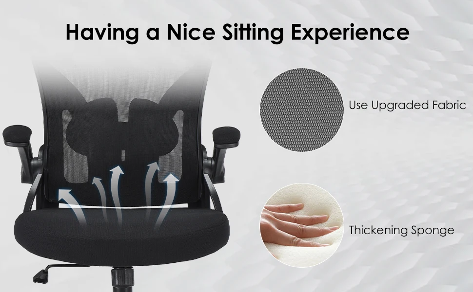 Farini Ergonomic High Back Swivel Office Chair, Adjustable Headrest & Lumbar Support, Breathable Mesh Desk Chair for Home Office