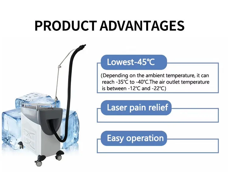-35°C Vertical Cold Air Skin Cooling Machine for Lase Treatment Pain Relief Swelling Reduction Skin Cooling Machine Protect Epi