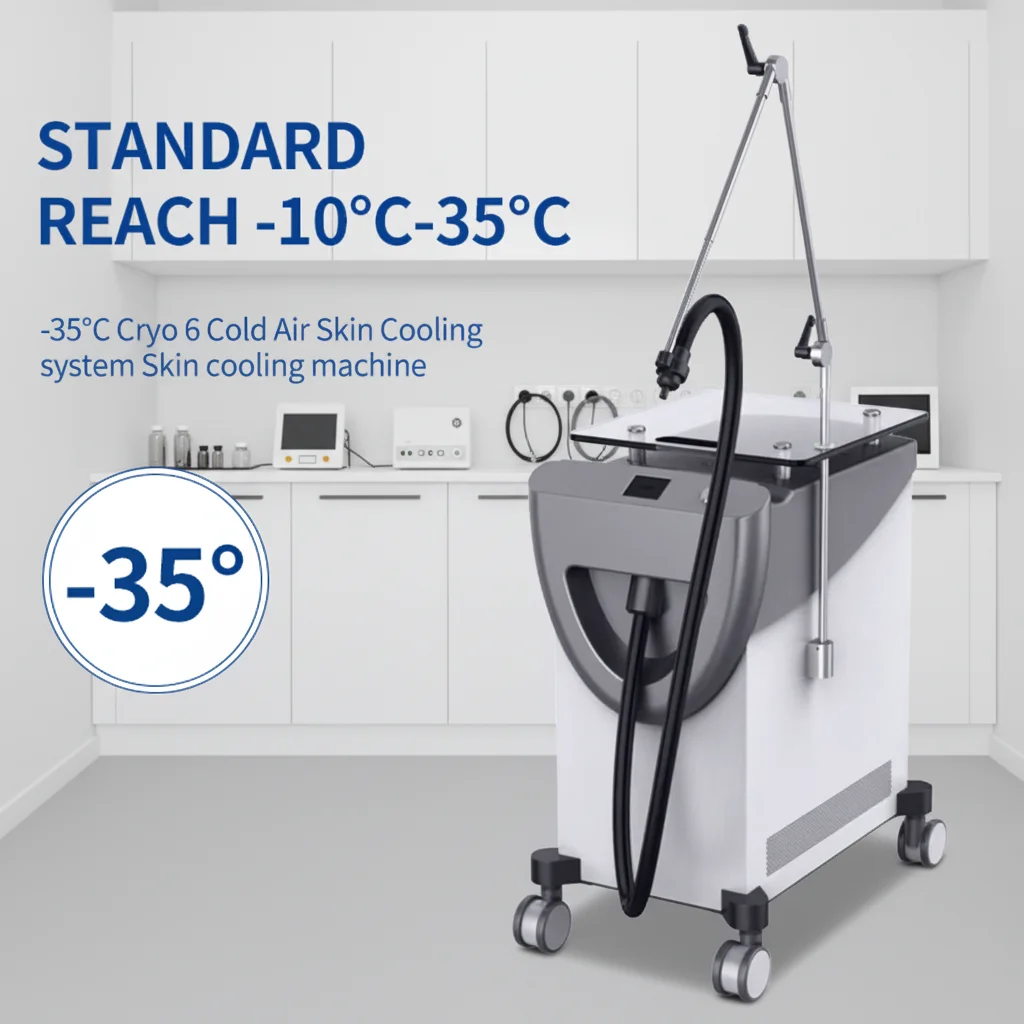 -35°C Vertical Cold Air Skin Cooling Machine for Lase Treatment Pain Relief Swelling Reduction Skin Cooling Machine Protect Epi