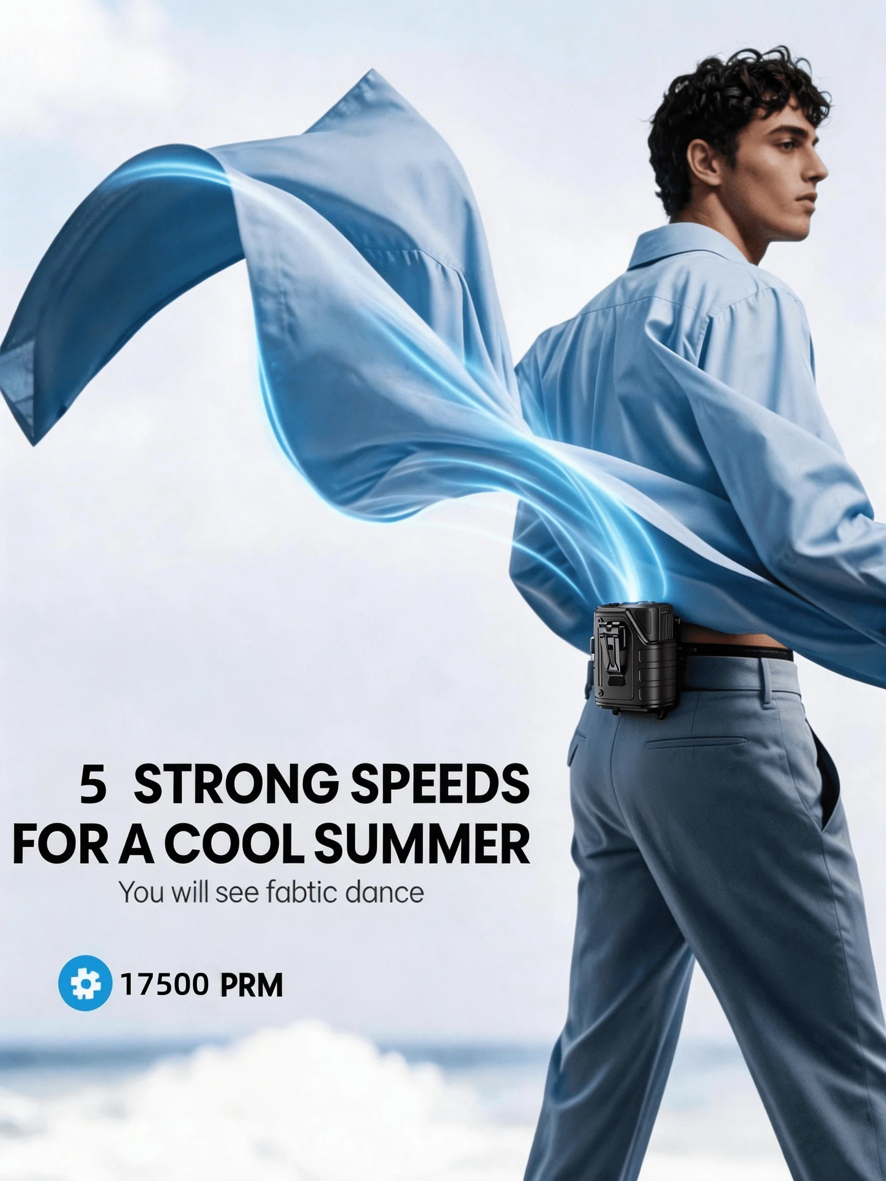 2026 New Waist Portable Fan,Handheld Neck Mini Desktop Fan,Emergency Power Bank Function,5000mAh 10H Long Lasting,100 Speed Adjustable,LED Flashlight&SOS Light,Type-C Rechargeable Ultra Quiet Fan For Camping Outdoor Work Travel Dorm Truck Ideal Gift