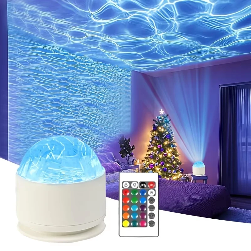 Northern Aurora/Water Ripple Projector Lamp LED Night Light with Remote Control Party Decor Light Projector Atmosphere Light