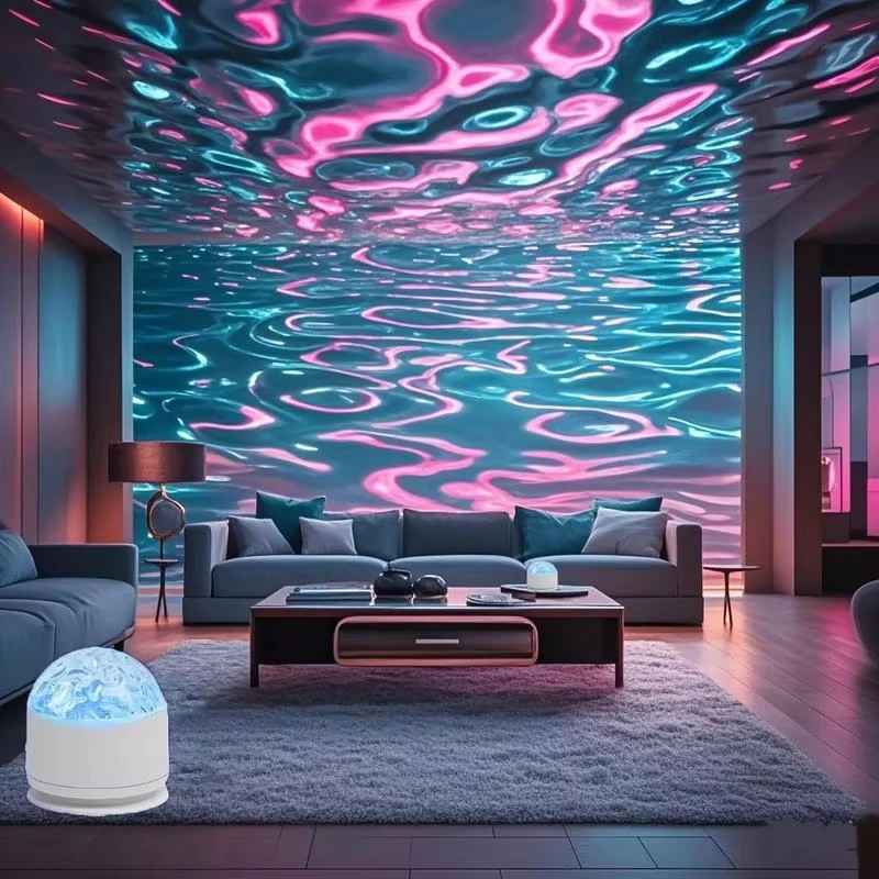 Northern Aurora/Water Ripple Projector Lamp LED Night Light with Remote Control Party Decor Light Projector Atmosphere Light