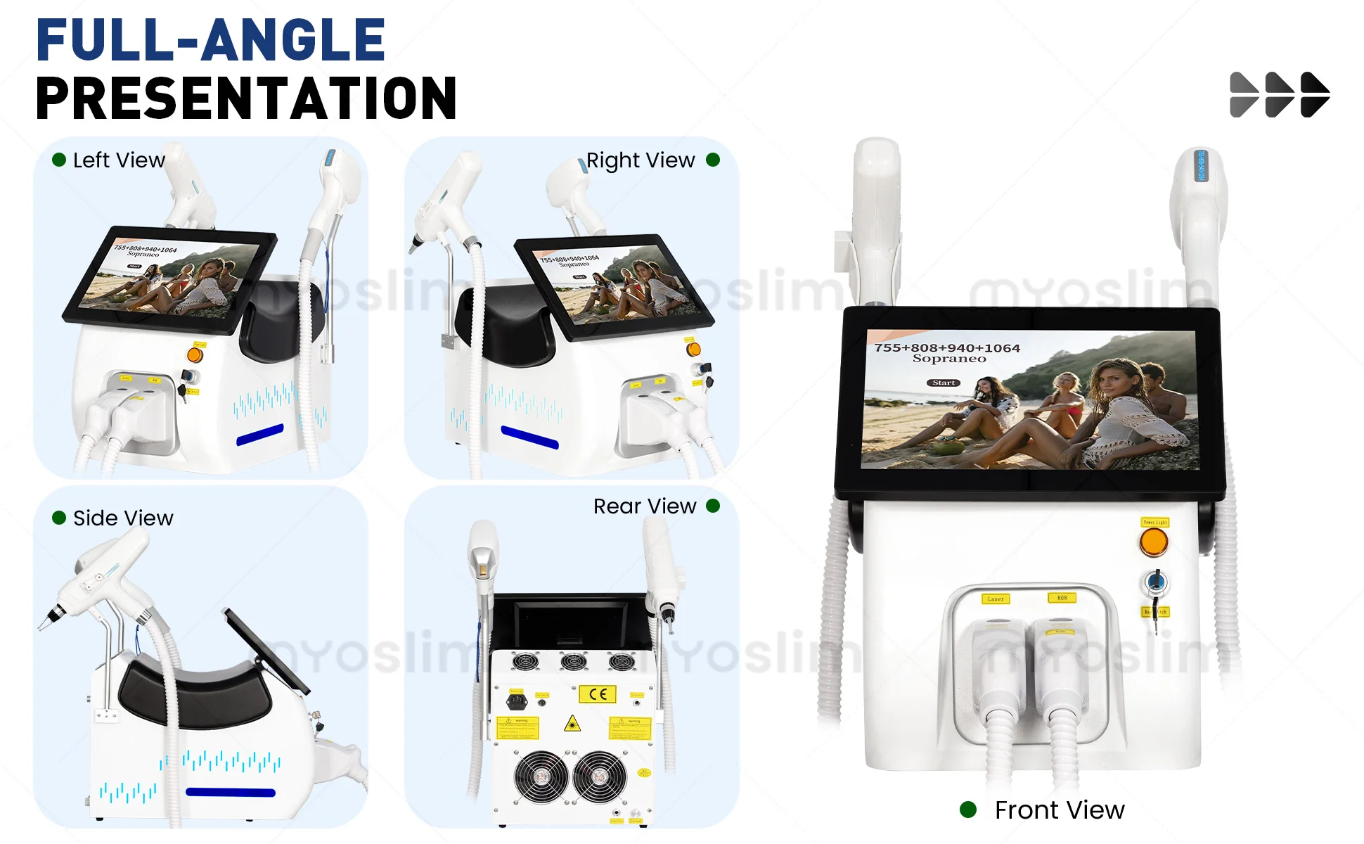 NEW Professional FAC 2 IN 1 Diode 5000w Hair Removal Machine Pico Q Switch ND YAG Tattoo Removal Machine 4 Waves 808NM