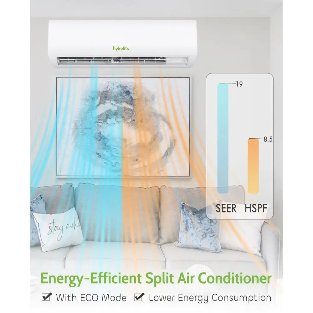9,000 BTU Mini Split Air Conditioner amp Heater, 19 SEER2 115V Split AC Unit Ductless Inverter System with Heat Pump, Custom