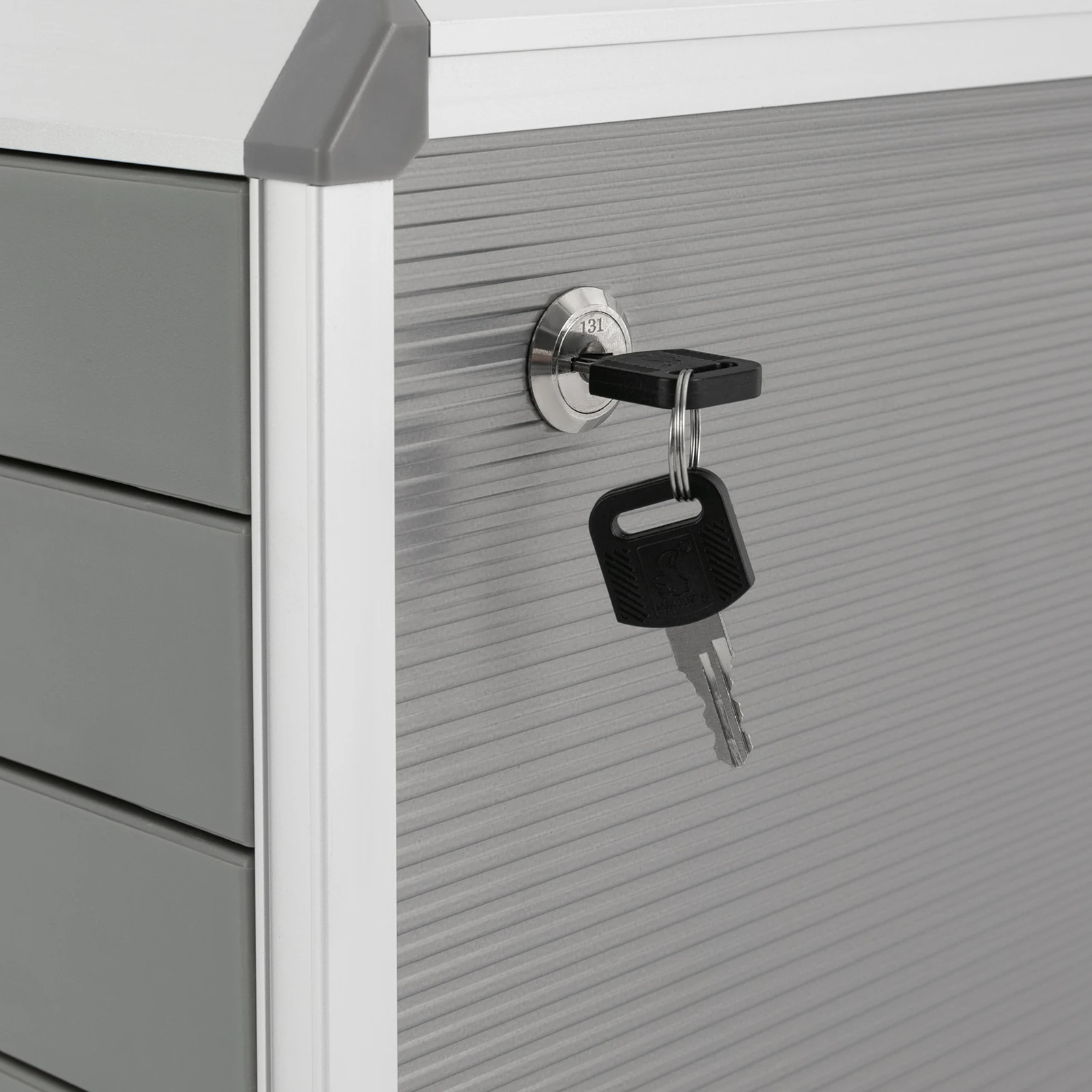 5-Drawer Locking File Organizer Cabinet, A4 File Storage Cabinet Aluminum Alloy for Office, Home, School for Documents, Cards